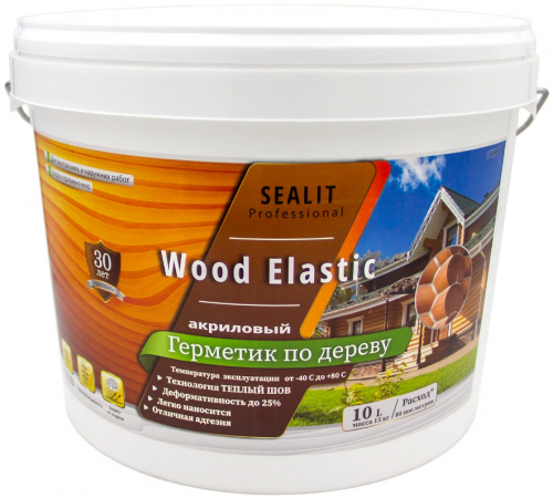 Купить ГЕРМЕТИК - Sealit Wood Elastic для работы с деревянными материалами 10 л во Владикавказе, Северная Осетия